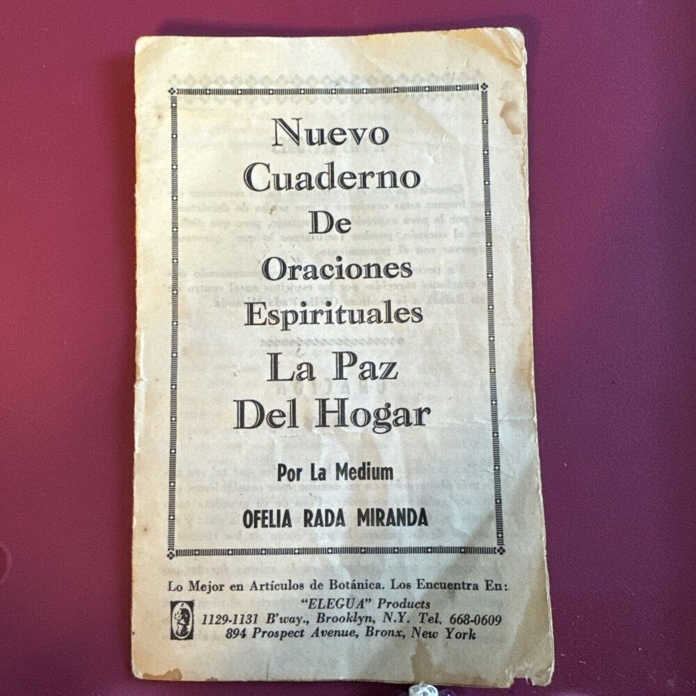 -PAMPHLET Nuevo Cuaderno De Oraciones Espirituales’La Paz Del Hogar’